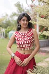 Lw 7173 Roman Silk Gota Pattern Work Navratri Lehenga Choli